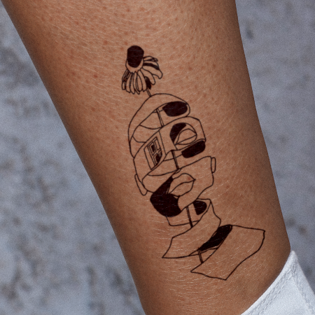 Unravel by Heinrich Werner is a Flowers temporary tattoo from inkbox - main