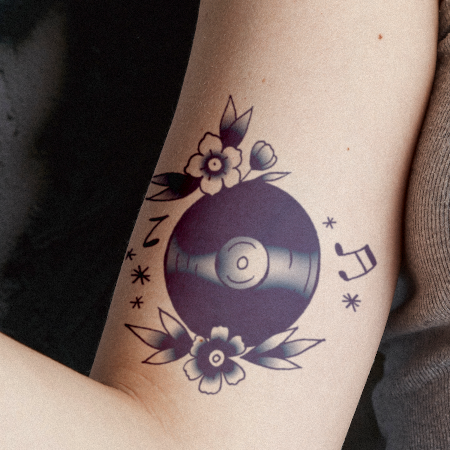 Vinyl Love by inkbox is a Flowers temporary tattoo from inkbox - main