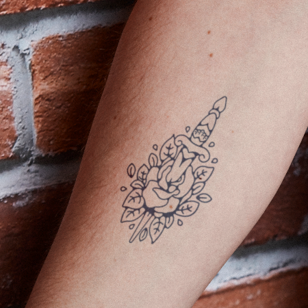 Thorn in My Side by Mike Hill is a Flowers temporary tattoo from inkbox - main