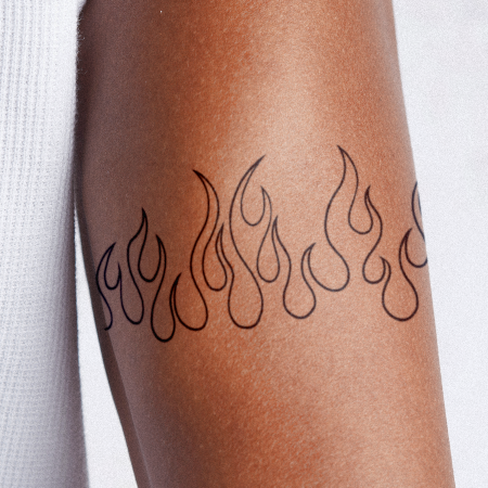 On Fire by Angelo R is a Minimal temporary tattoo from inkbox - compliment