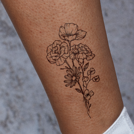Amore by Madison Riese is a Flowers temporary tattoo from inkbox - main
