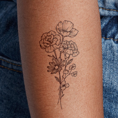 Amore by Madison Riese is a Flowers temporary tattoo from inkbox - compliment