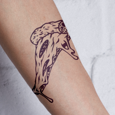 Cheesy Crust by Flobarink is a temporary tattoo from inkbox - 0