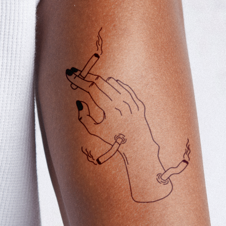 Chainsmoker by Jean Valencia is a temporary tattoo from inkbox - 1