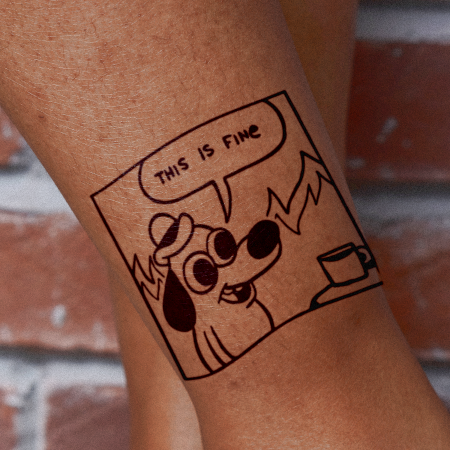 This is Fine by Ella is a temporary tattoo from inkbox - 1