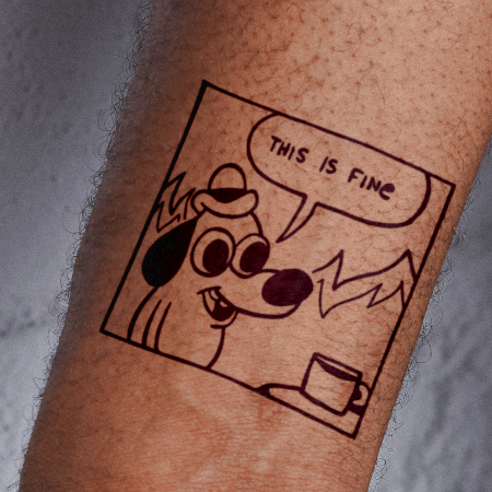 This is Fine by Ella is a temporary tattoo from inkbox - 0