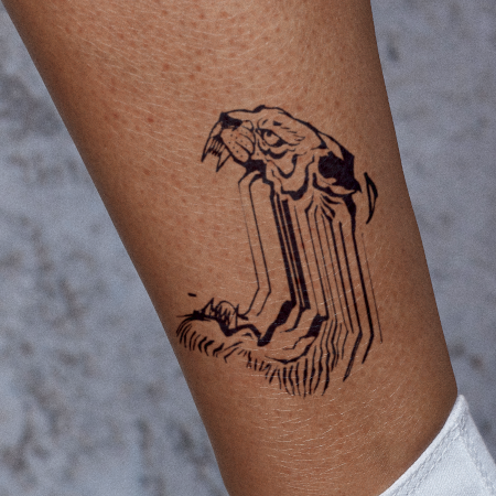 Yawn by David Clifton is a temporary tattoo from inkbox - 0