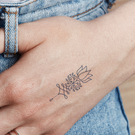 Unalotus by Louise Z. L. is a Flowers temporary tattoo from inkbox - compliment