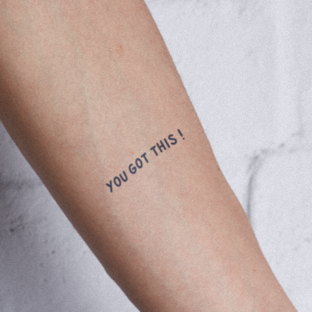 Got by Melina is a Quotes temporary tattoo from inkbox - main