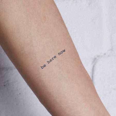 Ici by Emma Benner is a Quotes temporary tattoo from inkbox - main