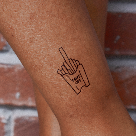 Fries Off by sketchnate is a temporary tattoo from inkbox - 1
