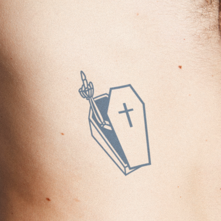 Death Finger by darealarts is a temporary tattoo from inkbox - 0