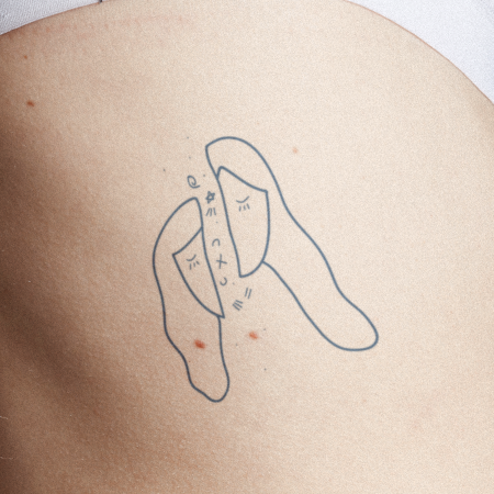Split Thoughts by apheria is a Space temporary tattoo from inkbox - compliment