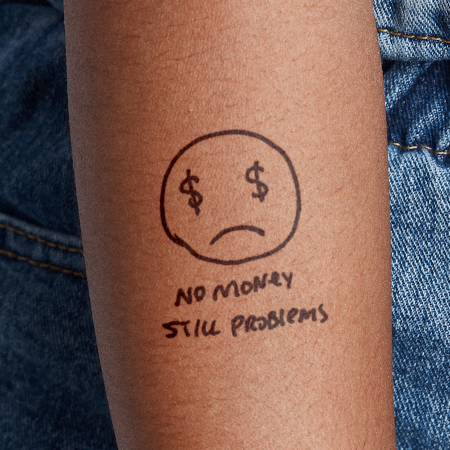 No Money by sketchnate is a temporary tattoo from inkbox - 0