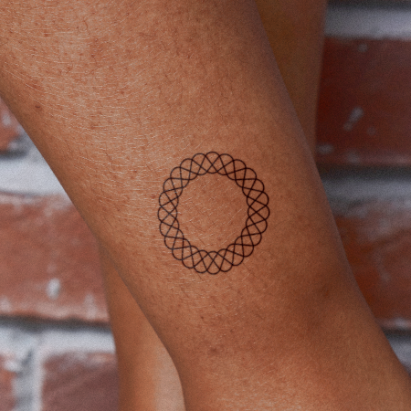 Spirograph 3 by Felipe Sena is a Geometric temporary tattoo from inkbox - compliment