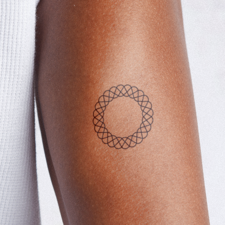 Spirograph 3 by Felipe Sena is a Geometric temporary tattoo from inkbox - main