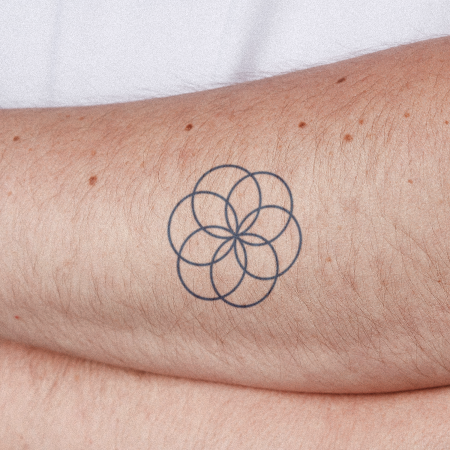 Spirograph 2 by Felipe Sena is a Geometric temporary tattoo from inkbox - compliment