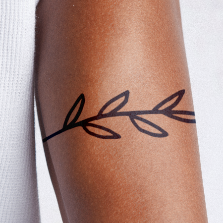 Modest Leaf by Felipe Sena is a Minimal temporary tattoo from inkbox - compliment