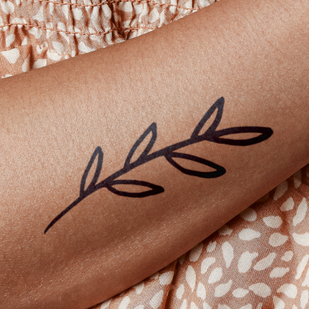 Modest Leaf by Felipe Sena is a Minimal temporary tattoo from inkbox - main