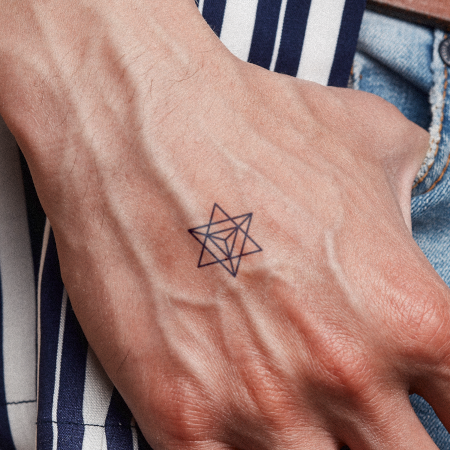 Merkabah by Martith is a Geometric temporary tattoo from inkbox - main