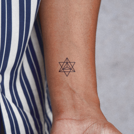 Merkabah by Martith is a Geometric temporary tattoo from inkbox - compliment