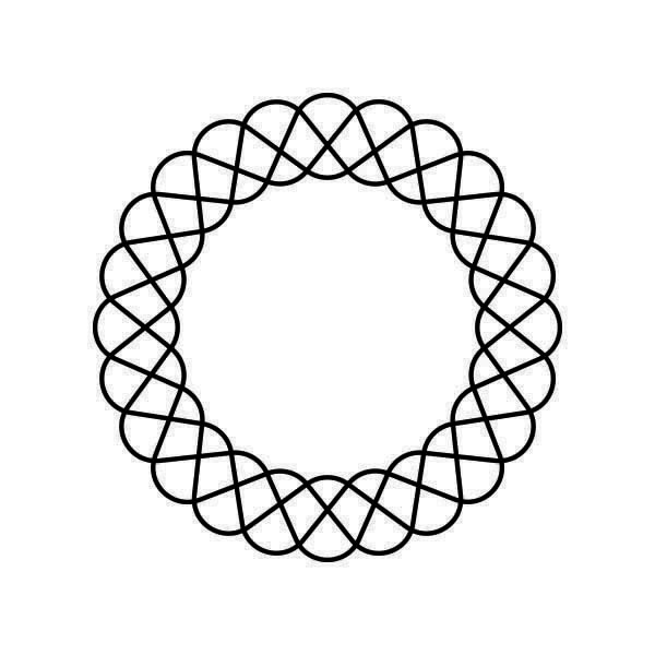Spirograph 3 by Felipe Sena is a Geometric temporary tattoo from inkbox - stencil