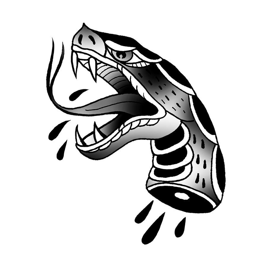 Bitey by inkbox is a Animals temporary tattoo from inkbox - stencil