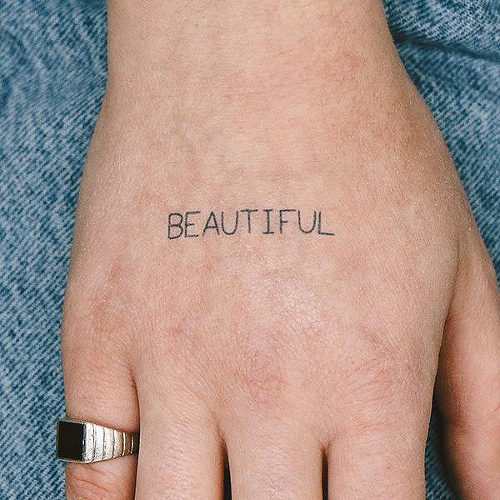Absolute Beauty by Curt Montgomery is a Quotes temporary tattoo from inkbox - 2