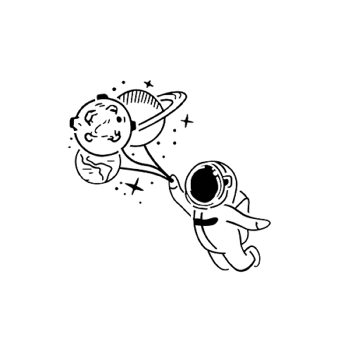 Apolune by Rafael Tato is a Space temporary tattoo from inkbox - 1