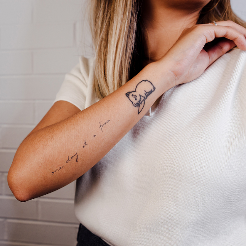 Baby Steps by Talia Missaghi is a Quotes temporary tattoo from inkbox - 2