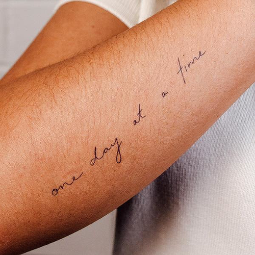 Baby Steps by Talia Missaghi is a Quotes temporary tattoo from inkbox - 2