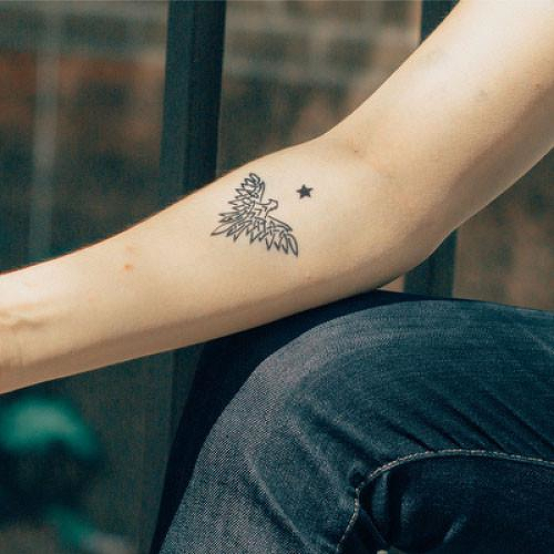 Bald by inkbox is a Geometric temporary tattoo from inkbox - 0
