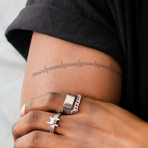 Barbed Wire by Post Malone is a temporary tattoo from inkbox - 2