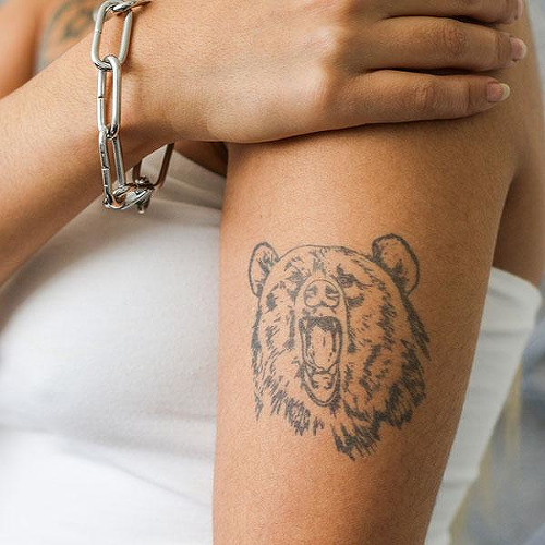Bear by Inkbox + Post Malone is a Animals temporary tattoo from inkbox - 2