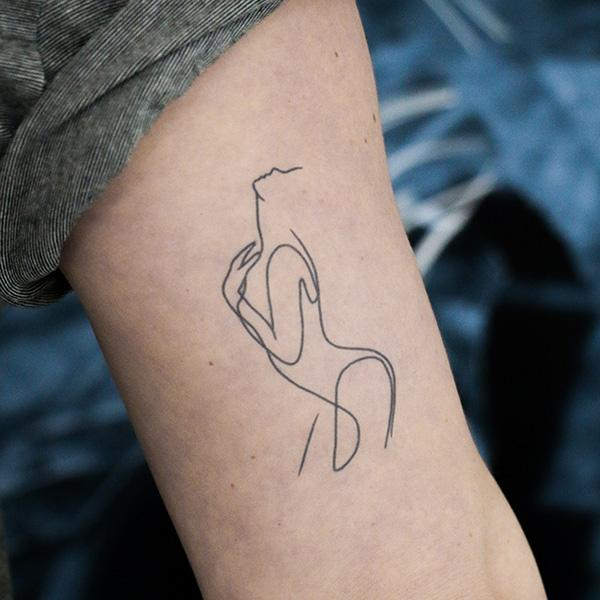Bendy Lady by Marc Bonin is a temporary tattoo from inkbox - 0