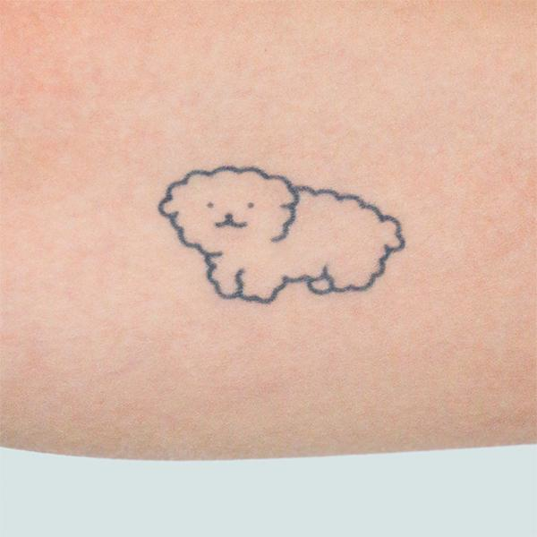 Bichon Friend by GoodMorningTown is a temporary tattoo from inkbox - 0