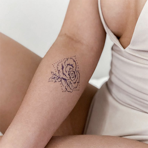 Bonica 82 by Kristine Vodon is a Flowers temporary tattoo from inkbox - 0