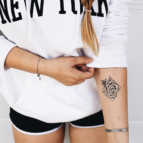 Bonica 82 by Kristine Vodon is a Flowers temporary tattoo from inkbox - 2
