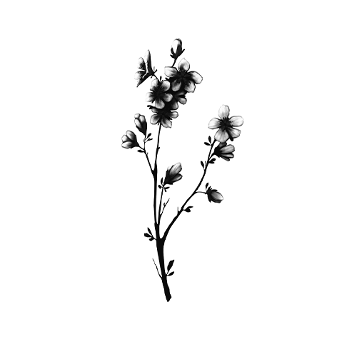 Boraliea by inkbox is a Flowers temporary tattoo from inkbox - stencil
