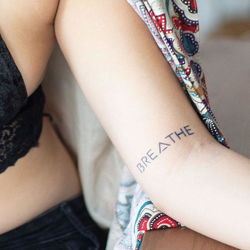 BREATHE by Nikki Di Biasio is a Quotes temporary tattoo from inkbox - 0