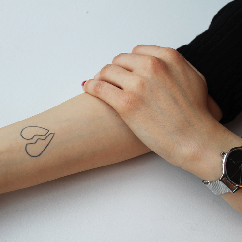 Broken Banger by Curt Montgomery is a Hearts temporary tattoo from inkbox - 2