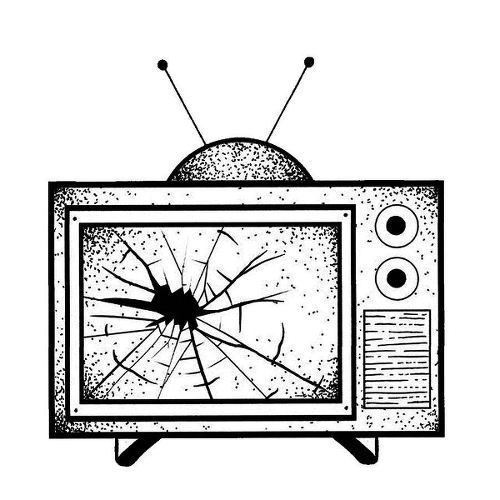 Broken TV by Kurtis Conner is a temporary tattoo from inkbox - 1
