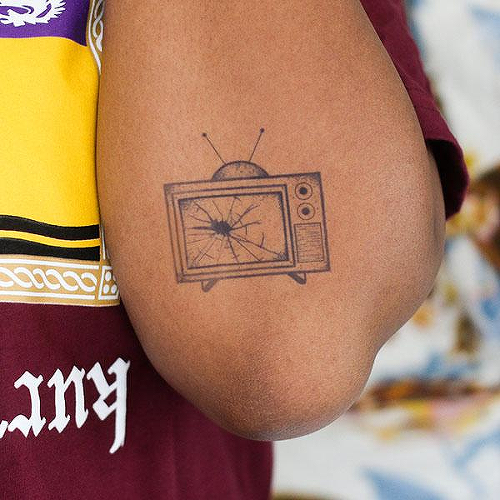 Broken TV by Kurtis Conner is a temporary tattoo from inkbox - 2