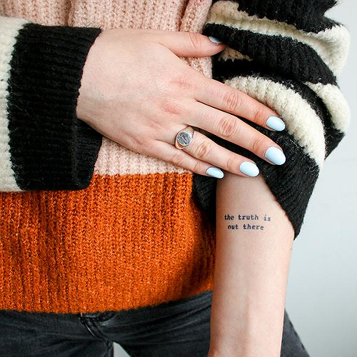 Carter by Alexis Boudal is a Quotes temporary tattoo from inkbox - 0