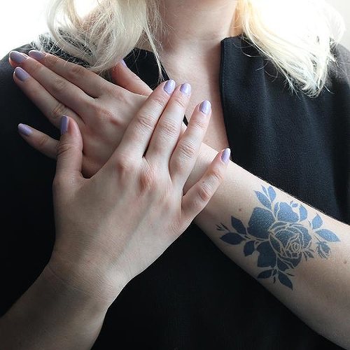 Cerna Ruze by Kristine Vodon is a Flowers temporary tattoo from inkbox - 0