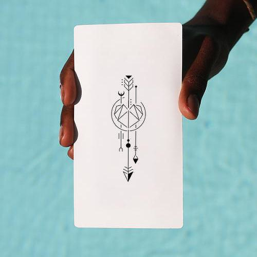 Choreo by Elena Cruz is a Geometric temporary tattoo from inkbox - 1