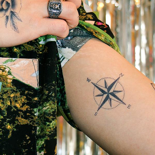 Compass Rose by Brandon Giambattista is a Travel temporary tattoo from inkbox - 3