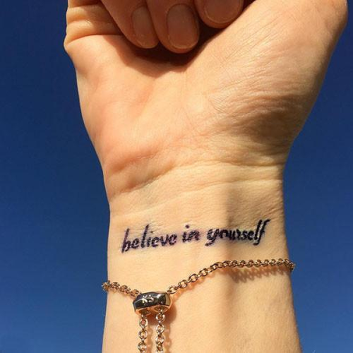 Confianza by Jack Paris is a Quotes temporary tattoo from inkbox - 2