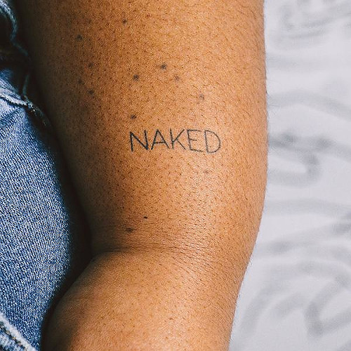Get Nakey by Curt Montgomery is a Words temporary tattoo from inkbox - 2