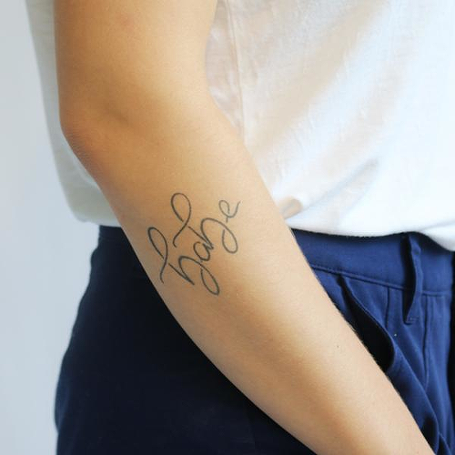 Elskan by Chrissy DiBiasio is a Words temporary tattoo from inkbox - 0